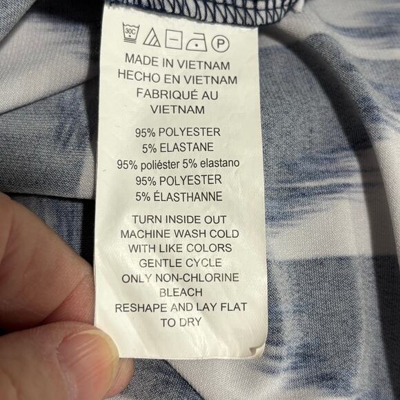 Michael Kors plus size 3X casual dress navy & white sleeveless flowing shift - Picture 10 of 10